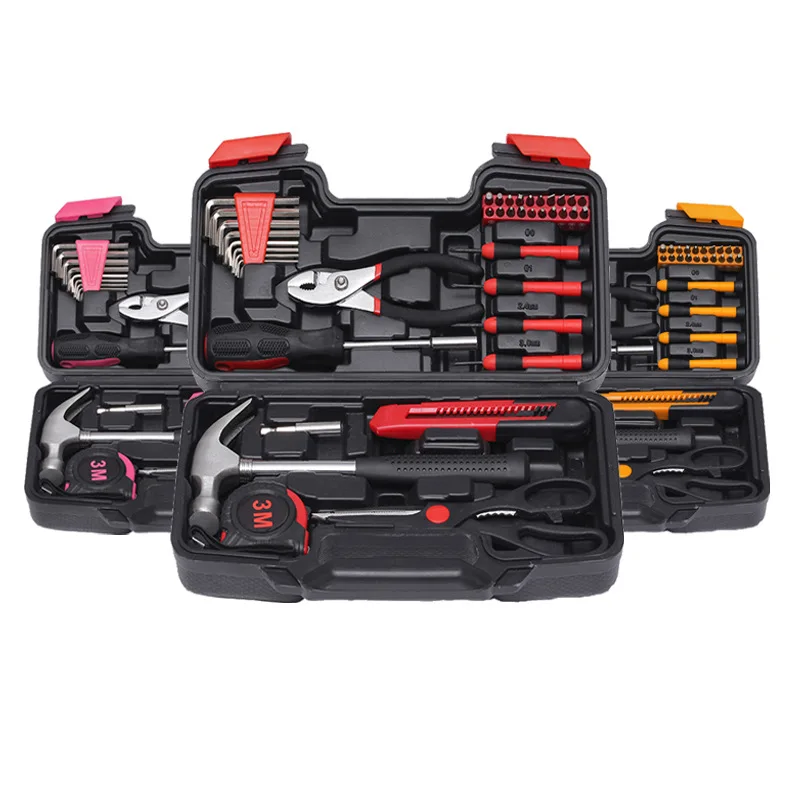 39PCS Tool Set General Household Hand Tool Kit with Plastic Toolbox Storage Case