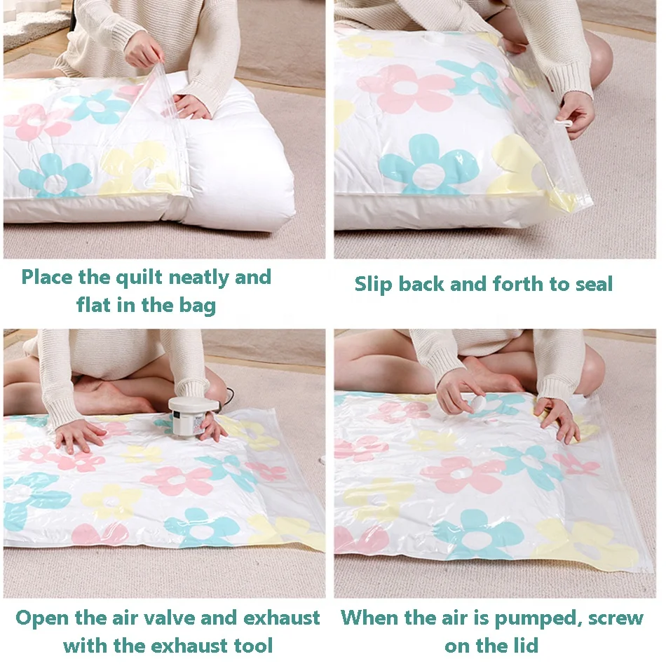 11pcs/set Vacuum Bags Wardrobe Closet Organizer Clothes Storage Bag Compression Seal Bags Quilts Pillows