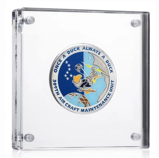 Acrylic badge display photo frame Custom acrylic dust-proof photo frame Money coin Commemorative coin badge display frame