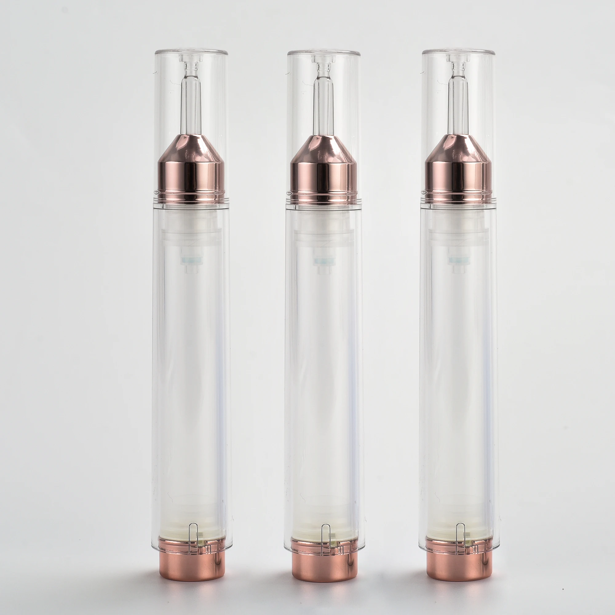 Wholesale low price cosmetic luxury custom color syringe bottles plastic serum empty packaging