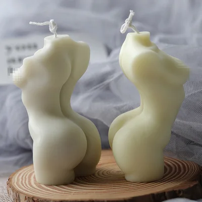 T648  Girl body candle silicone mold chocolate mousse mold body male and female bust ornaments silicone mold