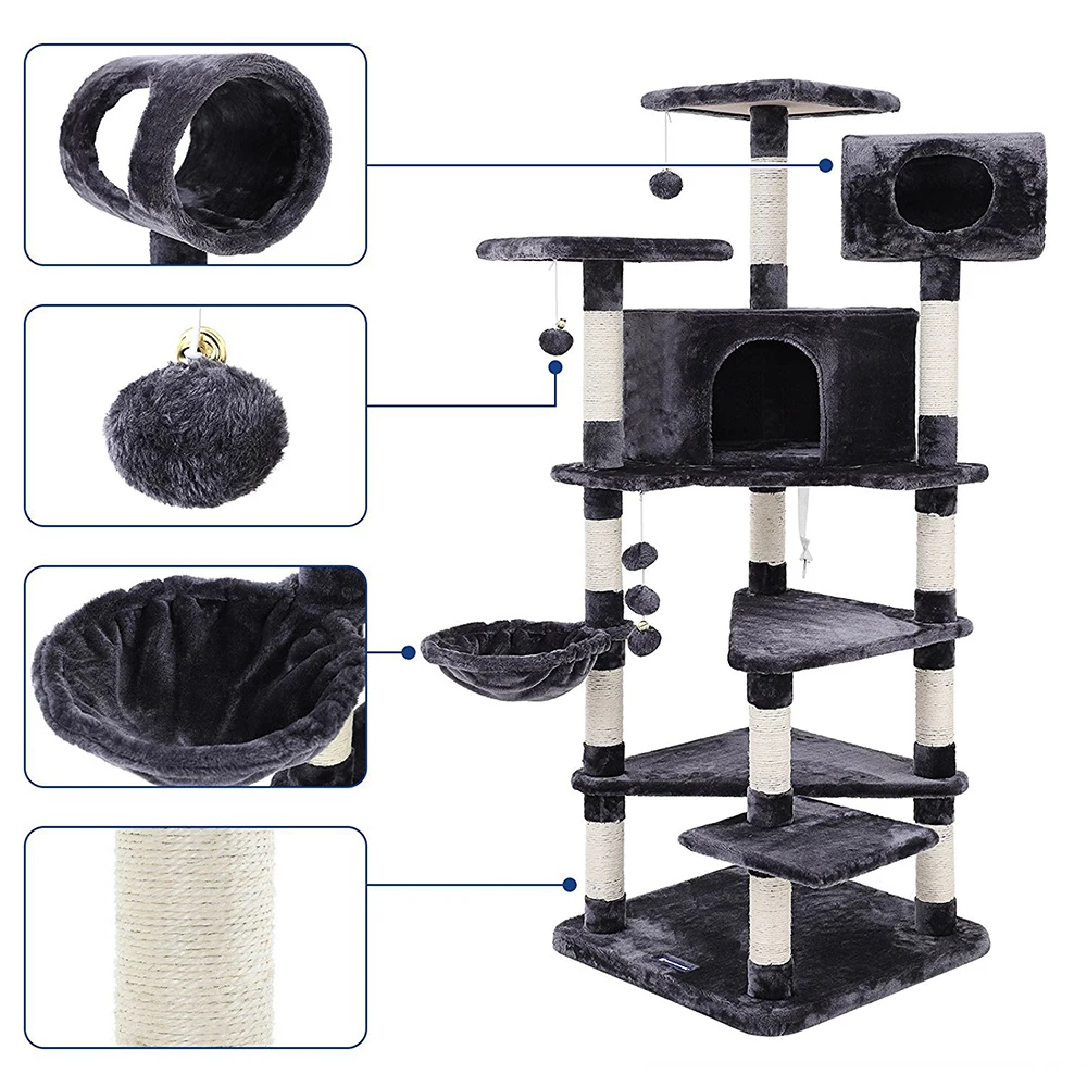 Factory Direct OEM ODM Cat Tree House Multifunctional Sustainable Sisal Material Pet Interactive Movement Toy Box Packing