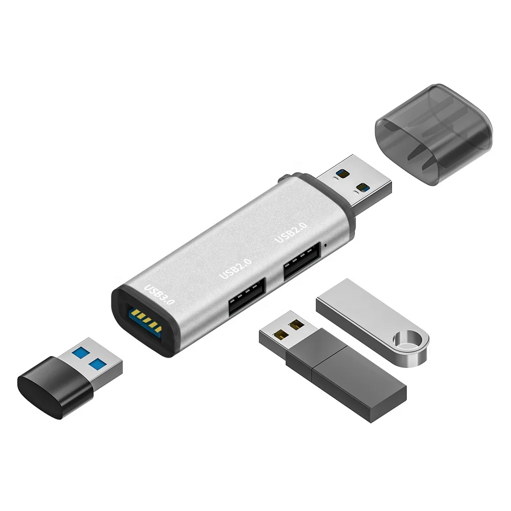 Metal USB Hub 4 Port Adaptateur USB Extender