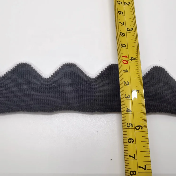 
Wavy edge thin rib for dress cuff hem collar rib fashion accessories 