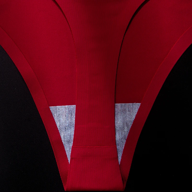 Girls Mini Open Silk Seamless Thong Panties Underwear