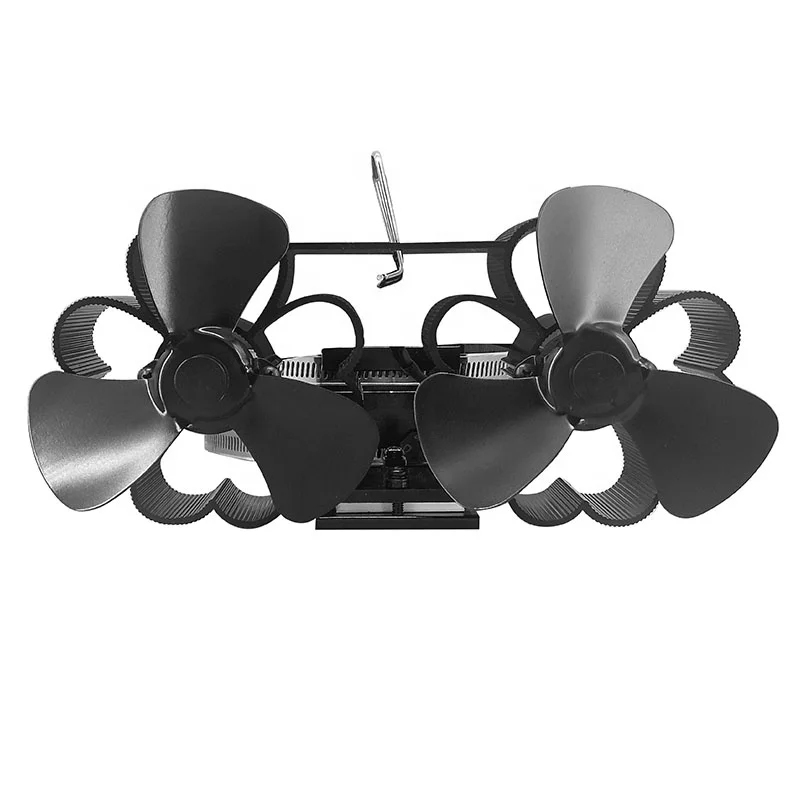 
6-Blade Wall-Mounted Heat powered Stove Fireplace Fan for Home 