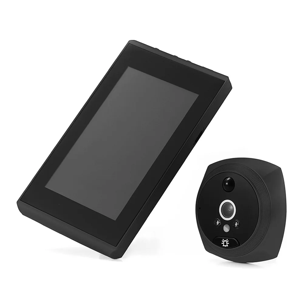 4.3 Inch LED Screen Cat Eye Security Smart Doorbell Peephole Ring door Camera  Motion detection function Visual  Door Bell