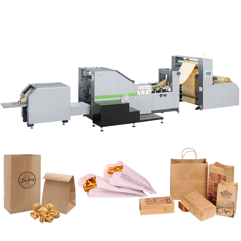 Rokin new type automatic lubrication competitive price square bottom pumpkin seeds packing bags machines to make paper bags