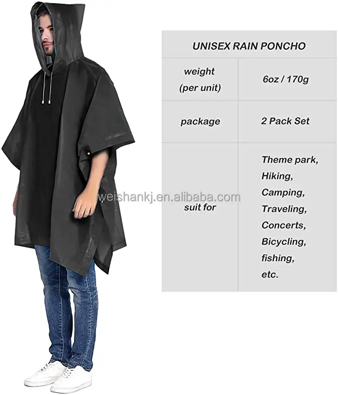 EVA PVC Rain Poncho Cheap Custom Raincoat With Logo Womens Knitted Clear Plastic Ponchos Men Waterproof Ponchos Para Lluvia
