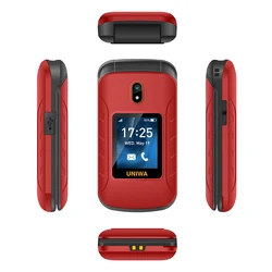 Разблокированный телефон-раскладушка UNIWA V909T, экран 2,8 дюйма, 4G LTE, с клавиатурой, сотовый телефон, сотовые телефоны