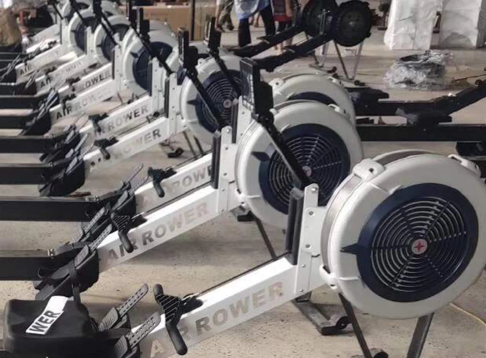 Hot Foldable Wind Resistance Rower Gym Commercial Fitness Equipment Cardio Exercise Machine Rowing Machine Air Rower