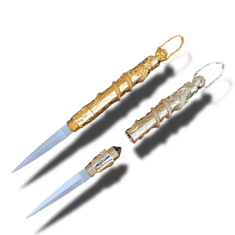 Zinc Alloy Full Tang Handmade Professional Tea Knife Tea Set Letter Opener for Viewing Decorating Prying Tea Cake Opening Letter