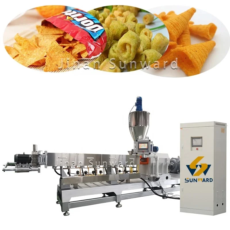Automatic  Fried Snacks Food Production Line Fried Bicolor Snacks Manufacturing Frying Snacks Equipment