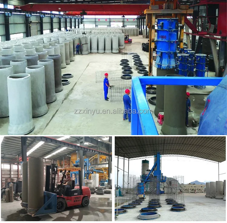 Precast RCC reinforced vertical vibration casting concrete pipe making machine