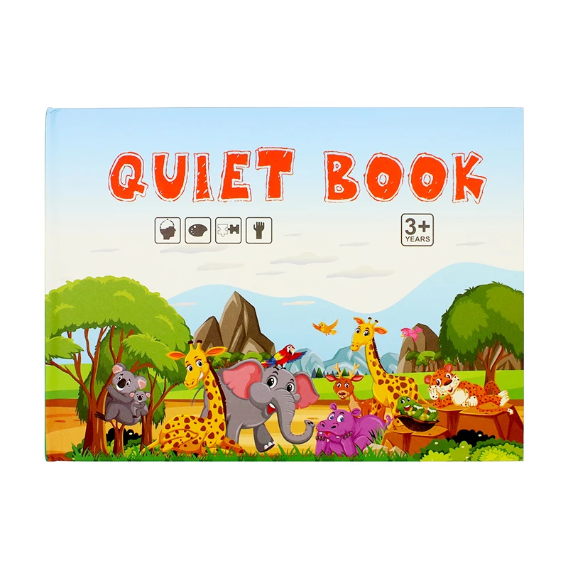 Kids Educational Paste Busy Quite Book Early Learning Toy Set Animal Cognitive Puzzle Literacy Diy Good Quality Sell Well