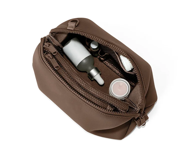 High Quality Neoprene Custom  Cosmetic Pouch with Removable Zipper Pouch Neoprene Makeup Bag