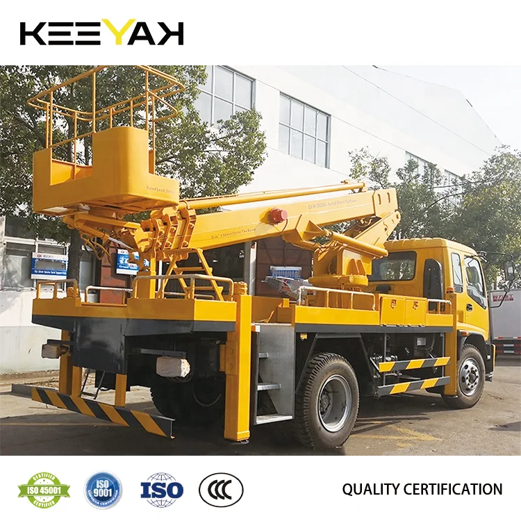 20m 30m bucket lift truck Isuzu 4*2 hydraulic lift platform truck telescopic boom 200kg bucket truck aerial working platform
