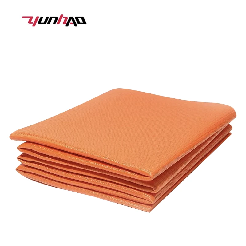 Manufacturer Eco friendly Custom Colourful 3/4/5/6 MM Non-slip Foldable PVC Yoga Mat With Bag For Travel Equipment