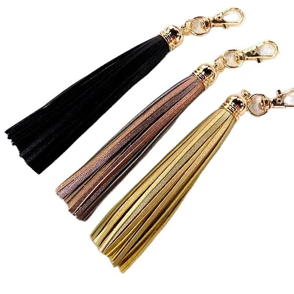 Colorful microfiber suede leather tassel fringe for handbag key chain and shoes