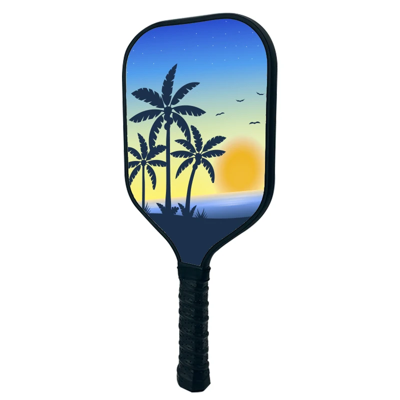 OEM custom UV printing light pickleball paddle termoformed 6.5oz fiber glass pickleball paddles set of 2