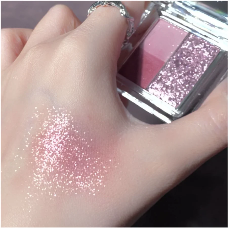 Wholesale 4 Color Glamorous Mate Eye Shadow Palette Metallic Custom Vegan Cosmetics Makeup New Eyeshadow