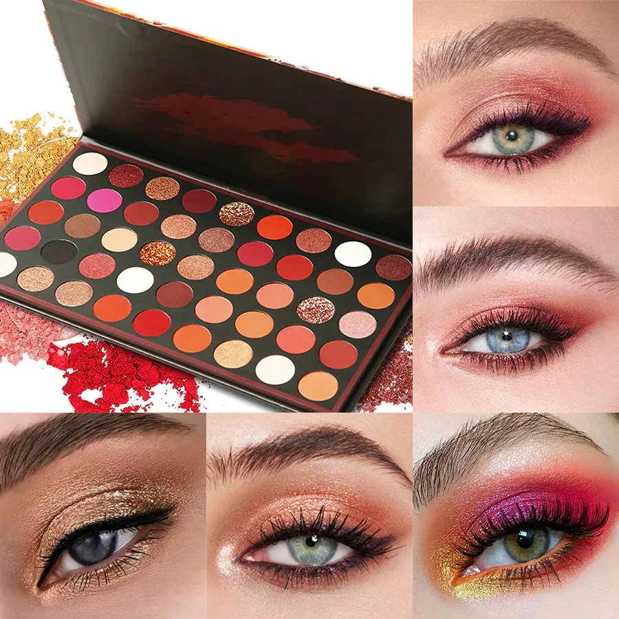 Oem No Label Glitter Matte 99 Color 12 Piece Sample Creamy Bronze Metal Mekup Rainbow Create Your Eyeshadow Palette