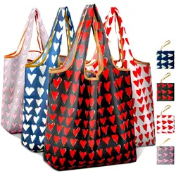 high quality reusable polyester tote bag eco friendly grocery bag custom rpet foldable shopping bag with logo