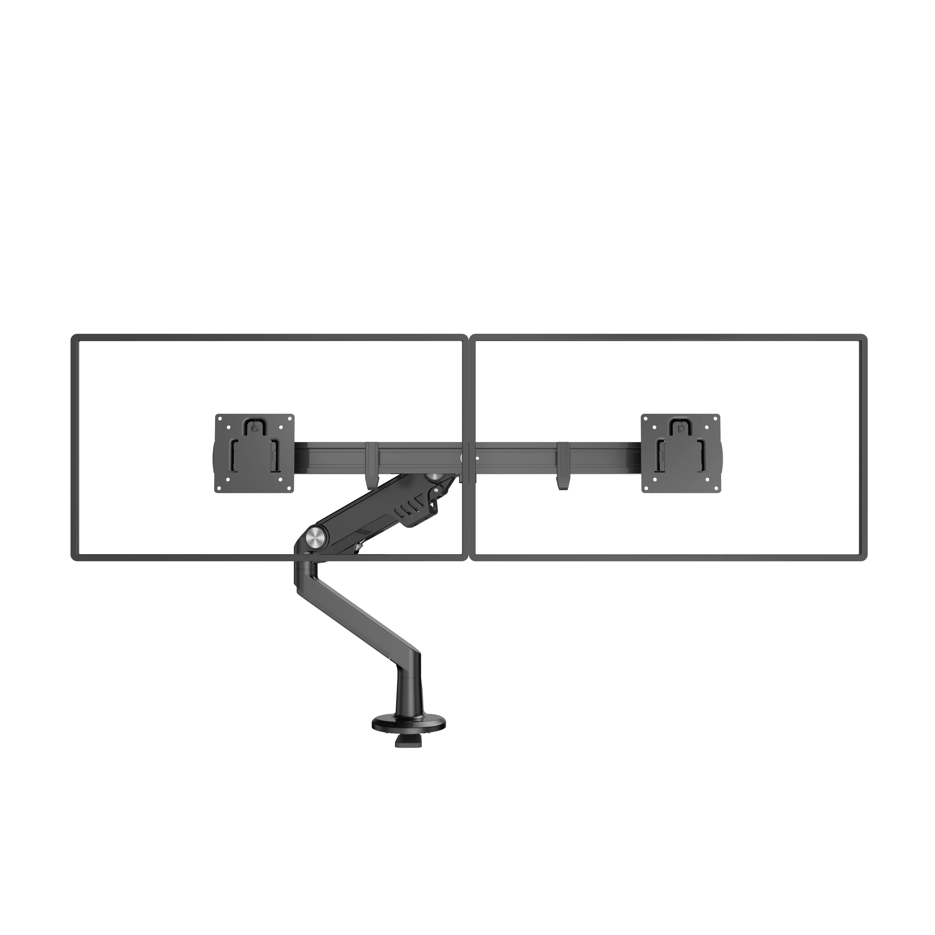 High quality 13-27' LCD/LED ergonomic aluminum flexible adjustable dual monitor mount stand