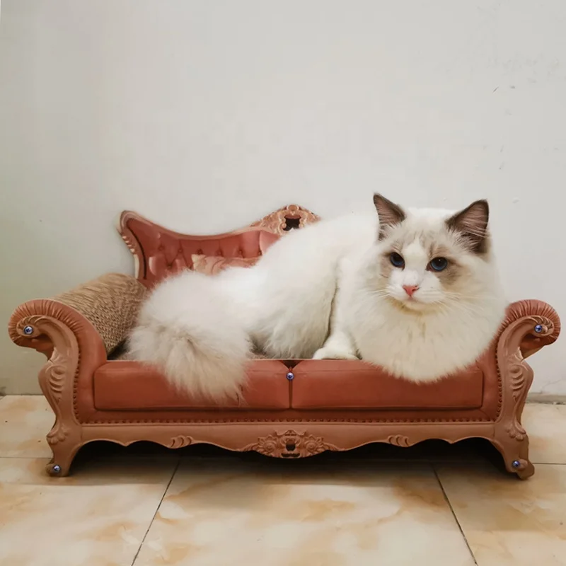 AliGan Cat scratchers pet toys sofa bed couch scratching pad pink different textures wave curved lounge indoor cats cardboard