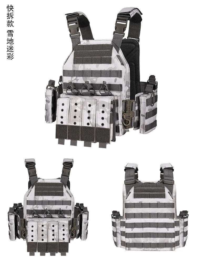 Yakeda Tactical Gear Chaleco Tactico 1000D Nylon JPC MOLLE Plate Carrier Camouflage Jacket Uniform Tactical Vest