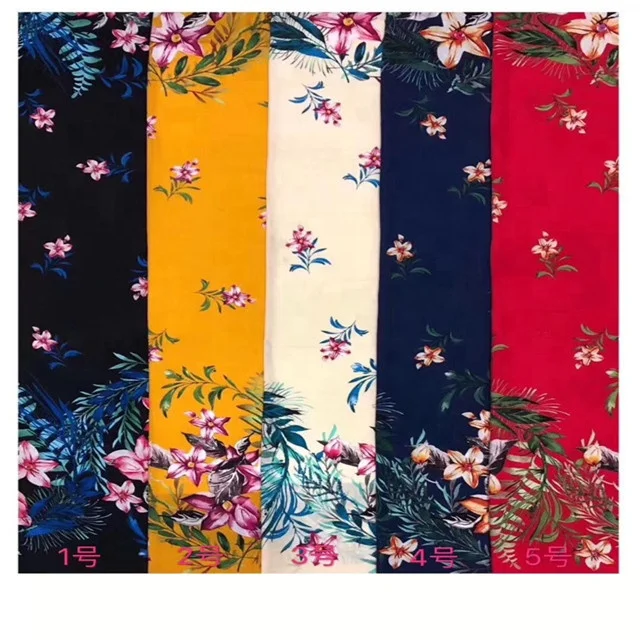 Chinese style textiles soft touching multicolor flower printed fabric