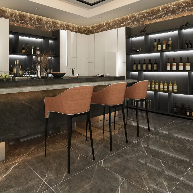 Velvet Polished Stainless Steel stationary meta foot Pedal Golden High back Bar chair stool upholstered velvet fabric cushion