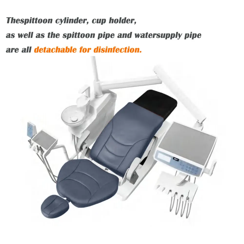 high quality full set treatment implant equipment high quality metal leather medical rotating dental chair unit