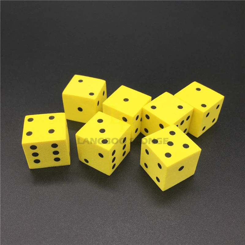 Support customized 6-sided printed EVA square, throw point toys foam Soft bar square