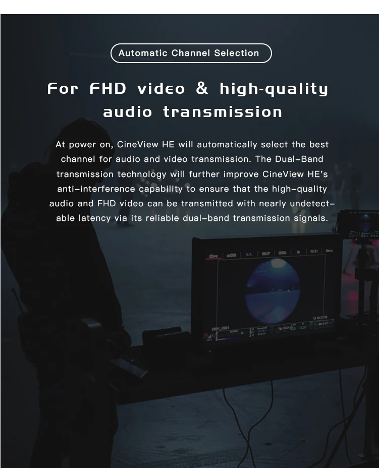 ACCSOON CineView HE 1080p 60fps 0.06s Latency portable Video Audio long range 1200ft Wireless Transmitter Receiver