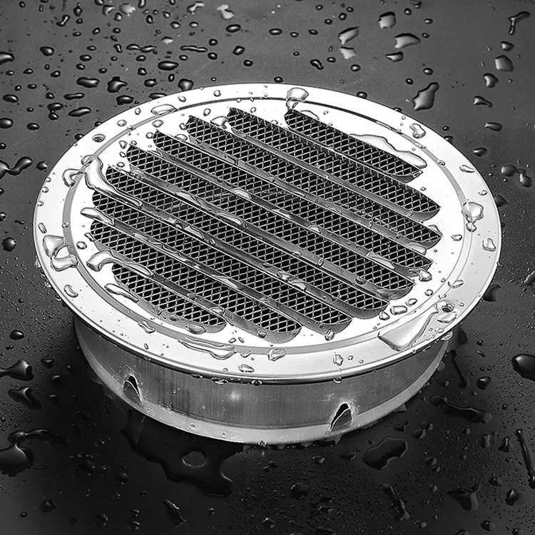 Stainless Steel Air Vents Round Soffit Outlet Vent Flat Air Ven Louver Cover