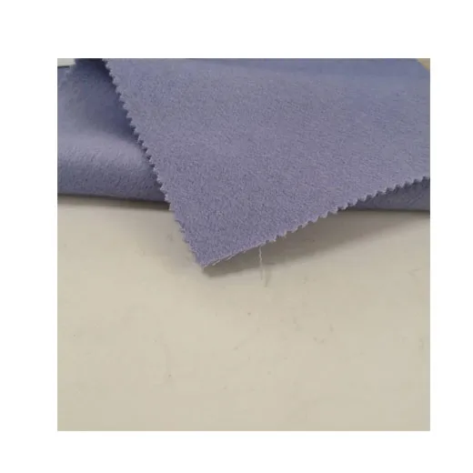 Двусторонняя флисовая ткань лавандового цвета для пальто из полиэстера и шерсти