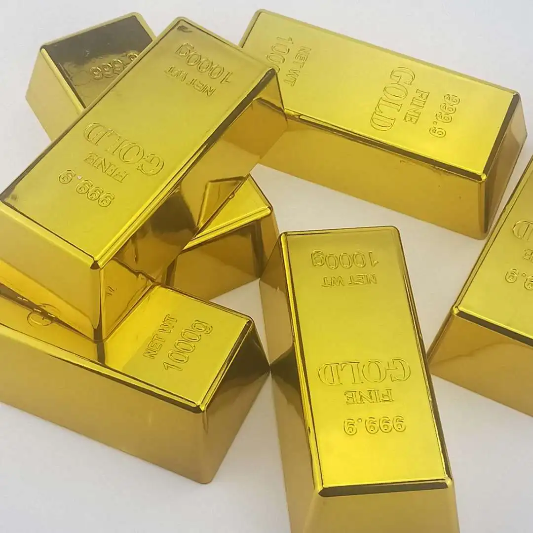 Plastic Gold Bar Novelty Gifts Artificial Gold Bar Money Prop for Fun & Entertainment