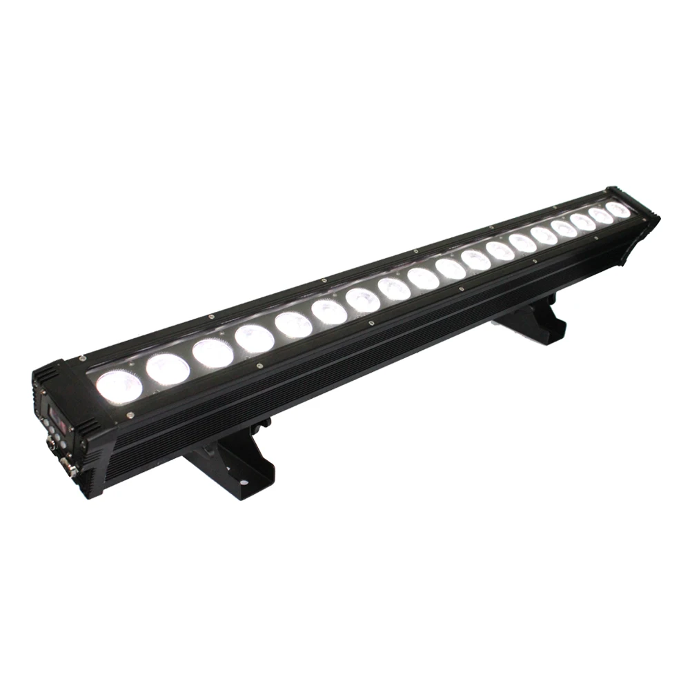  Уличный настенный светильник с черным корпусом 18x18 Вт RGBWA + UV 6 в