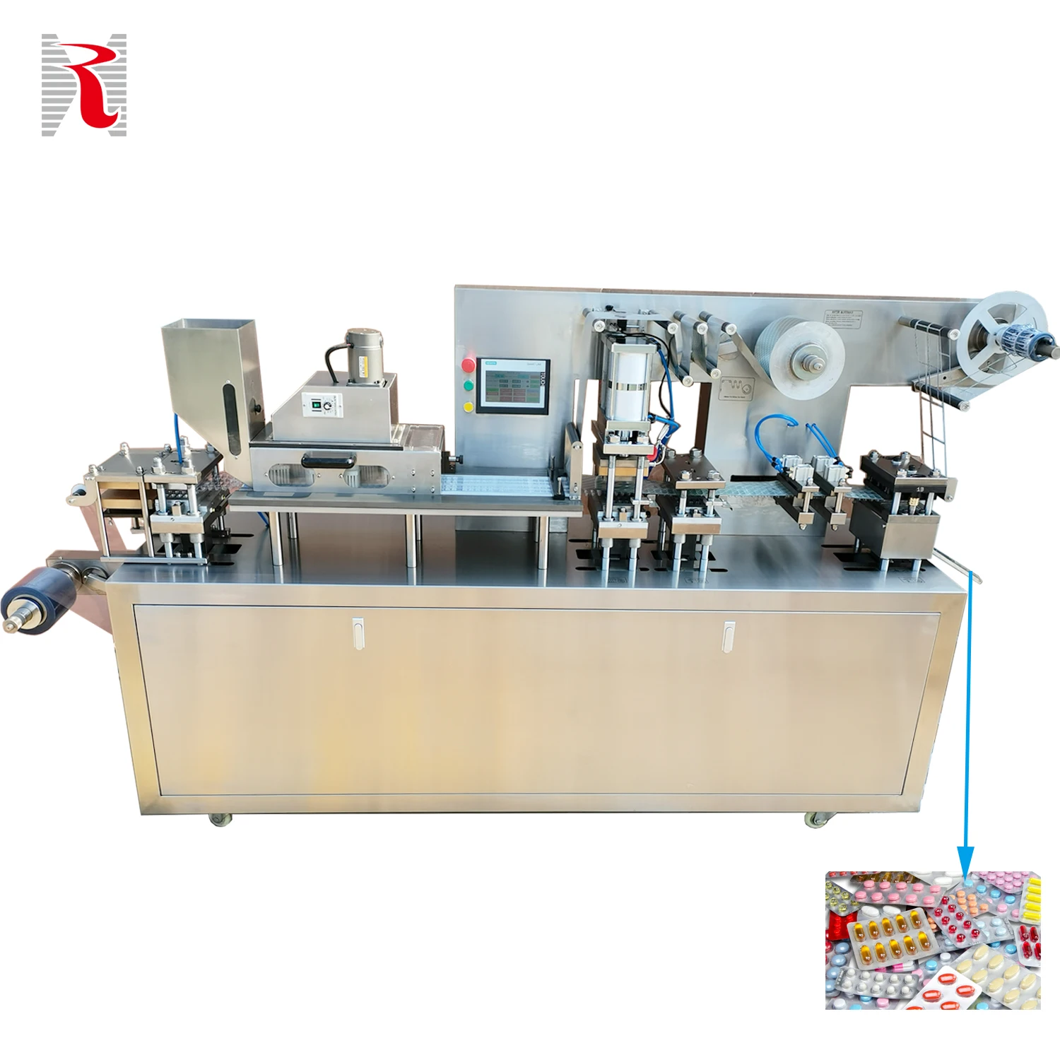 Lowest price DPP-140 capsule pill pharma blister packing and sealing machine