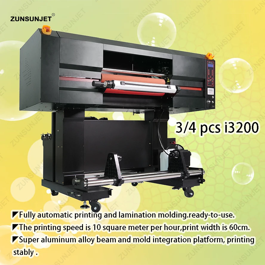 New Digital A1 24 Inch 60cM 3 Heads I3200 Roll to Uvdtf Uv Dtf Printer With Laminator