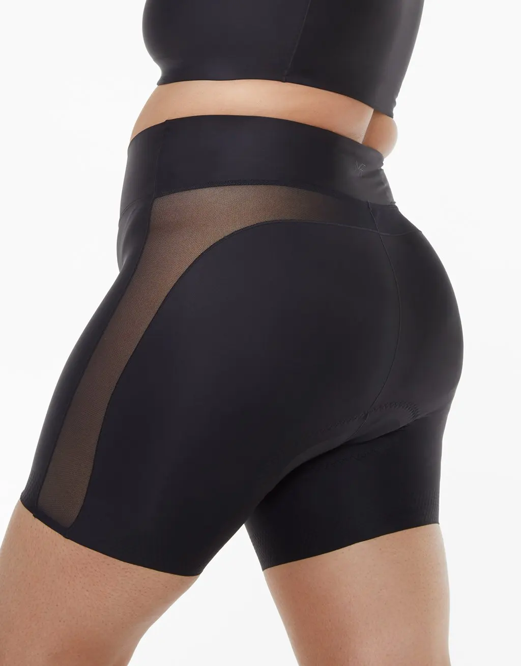 Women Summer Gym Side Mesh Cycling Shorts Tights Biker Pants High Waist Breathable Pants Yoga Fitness Leggings