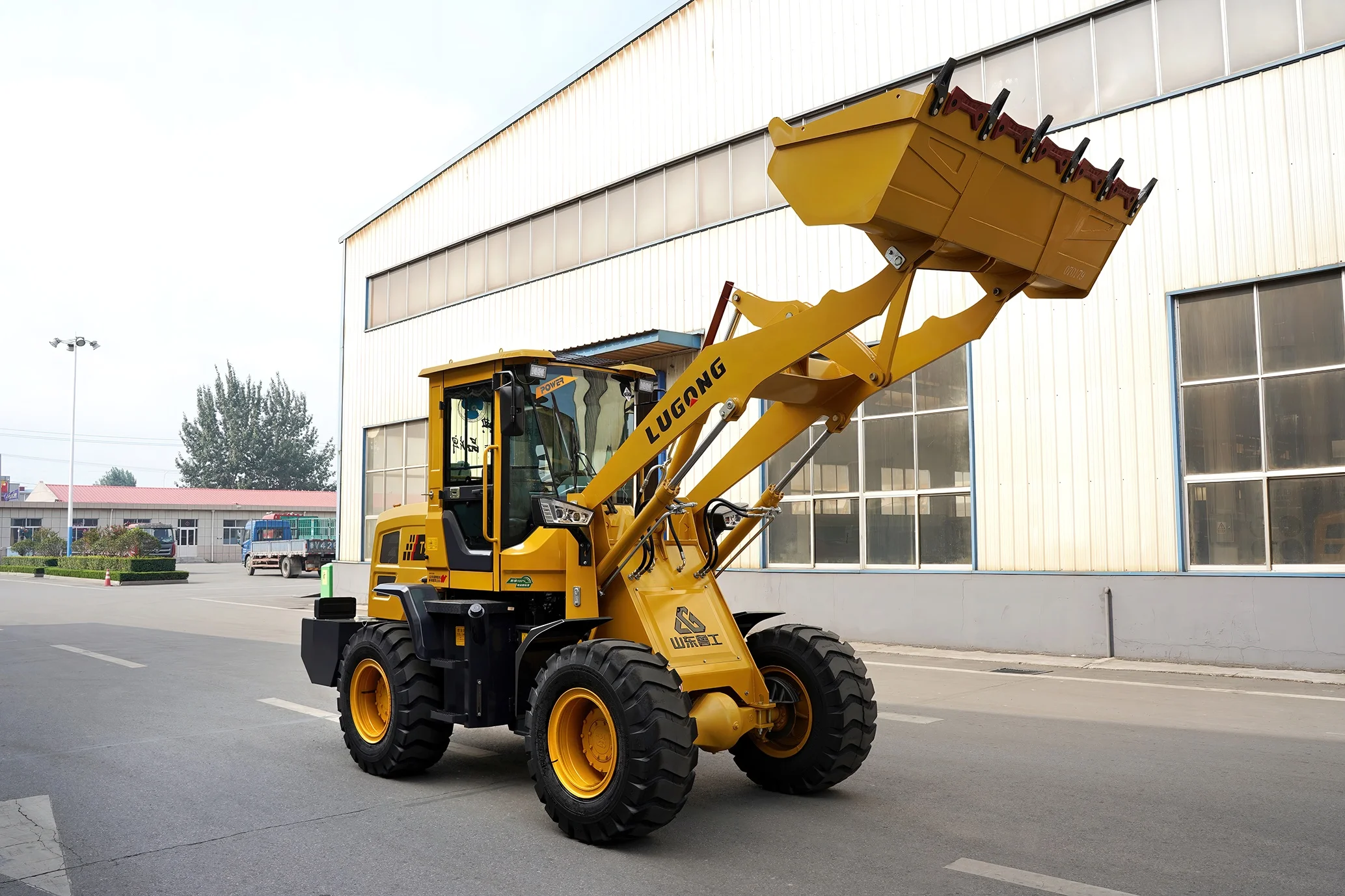 LUGONG T936 1.5ton 1.8t mini 4 wheel drive loader compact wheel loader hoflader radlader with quick hitch