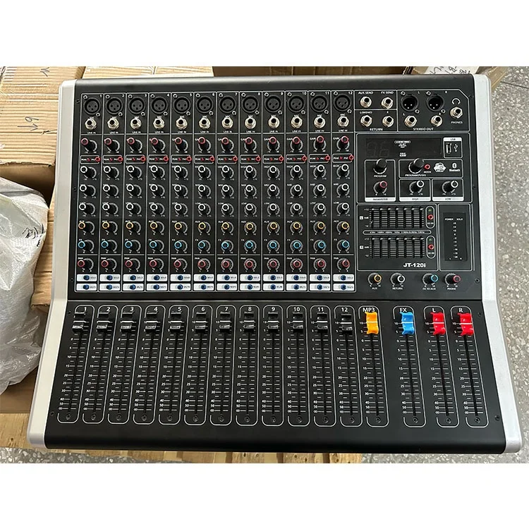 JT80 Sound Mixer BT 350W Mixer Amplifier With Echo System Mixer Console Power Audio