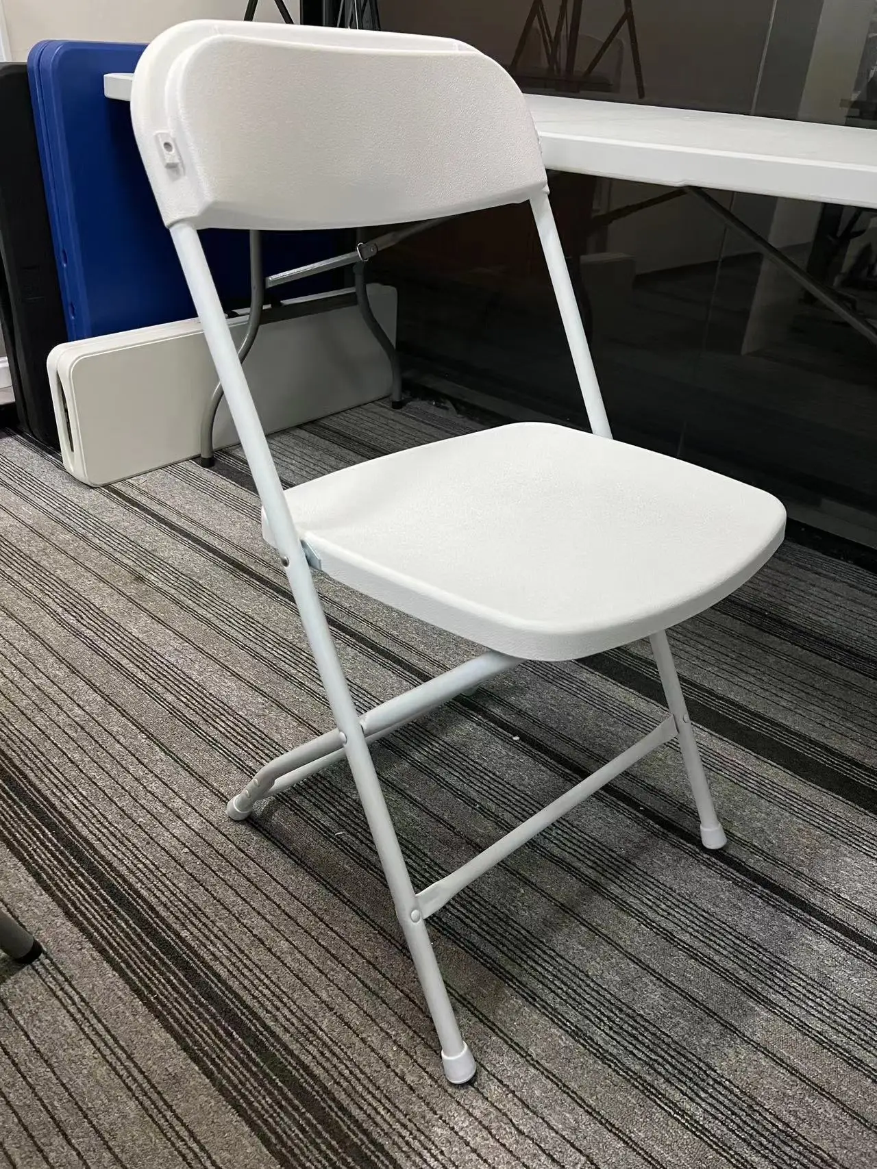 Durable and sturdy plastic material, breathable folding tables for events multi-purpose white folding chairs