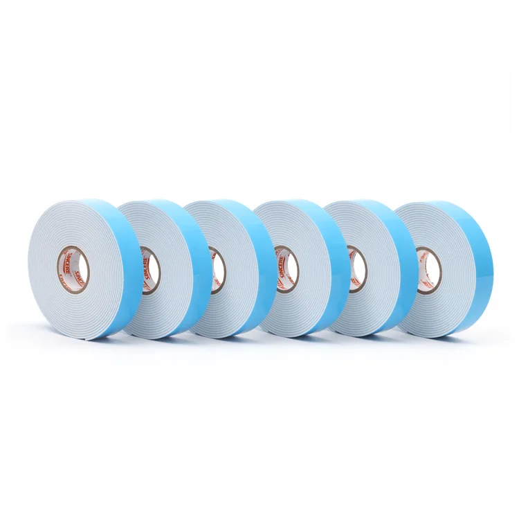 ISO9001 CE REACH ROHS Certification Heat Activated Strong Adhesive Easy Removable Double Sided blue Foam Tape