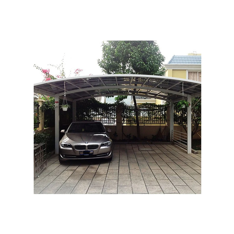 Waterproof Aluminum Double Carport With Pc Roof