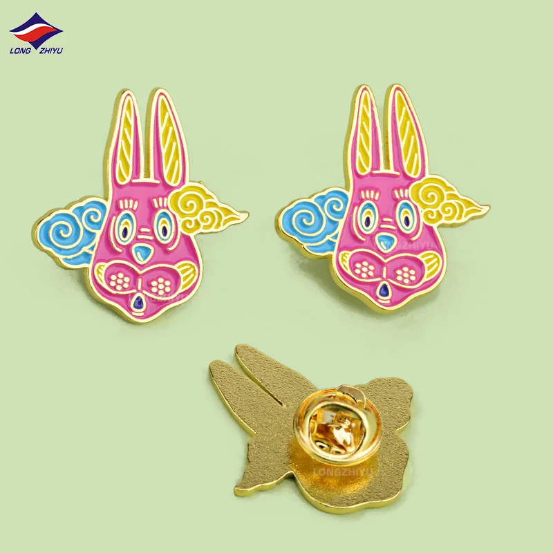 Longzhiyu enamel pins plant wholesale metal anime lapel pin badge custom cute cartoons logo design pins