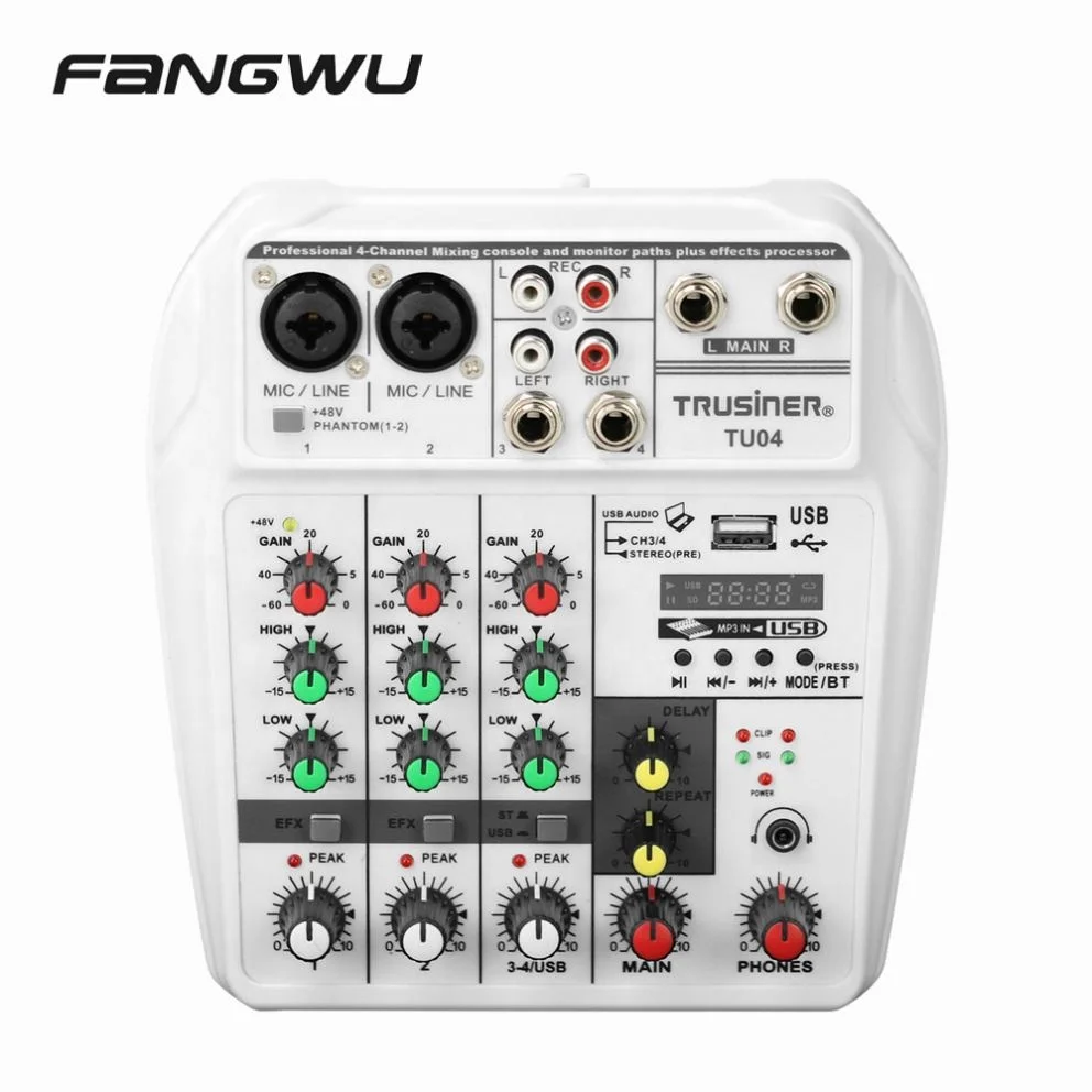  USB DJ микшер для записи по низкой