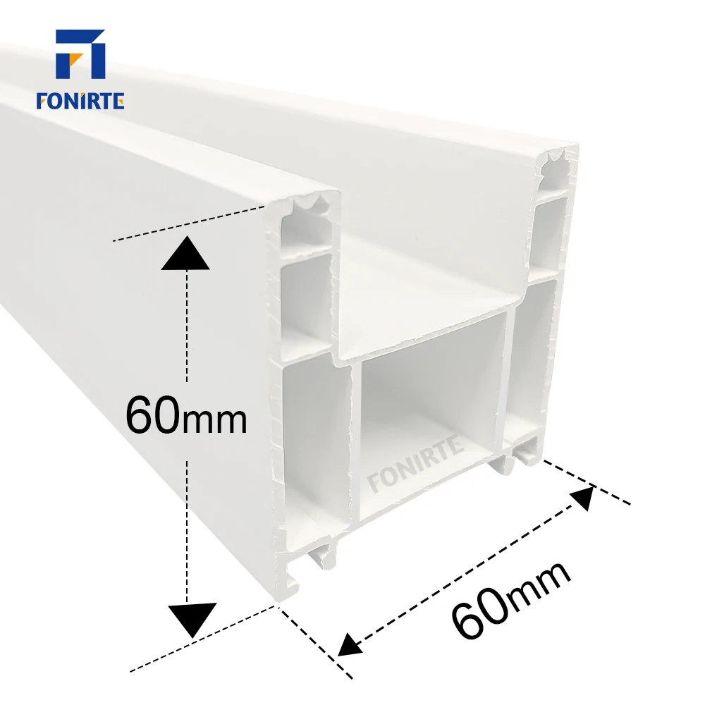 60mm sliding white white pvc upvc profile